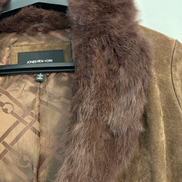 Suede and fur jacket - Picture 4 of 7